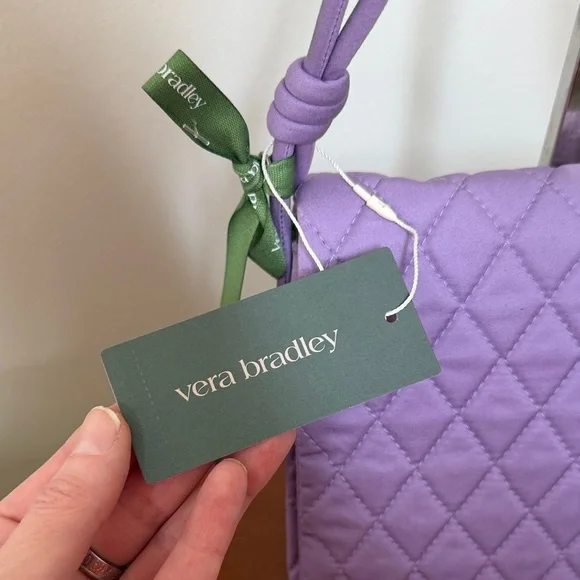 Vera Bradley Quilted Purple Crossbody Bag - Picture 2 of 10
